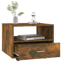 Tavolino da Salotto Rovere Fumo 55x55x40cm in Legno Multistrato 816937