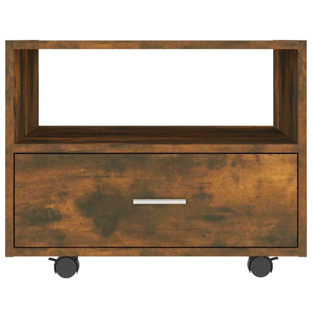 Tavolino da Salotto Rovere Fumo 55x55x40 cm Legno Multistrato