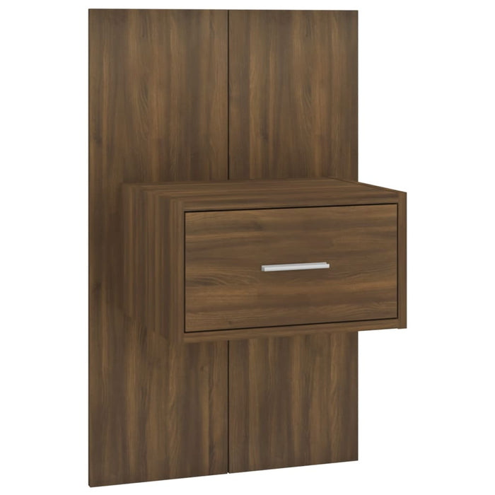 Comodino a Muro Rovere Marrone 816956