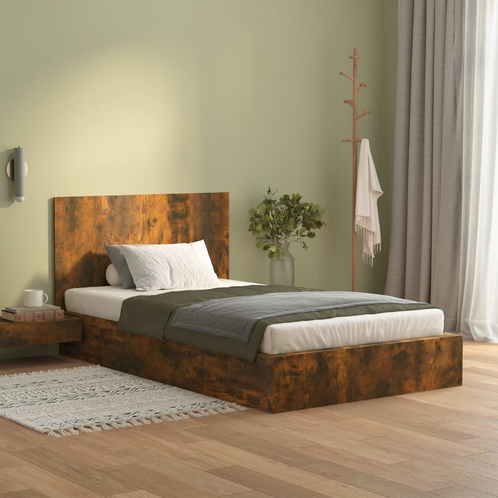 Testiera Letto Rovere Fumo 120x1,5x80 cm in Legno Multistrato 816970