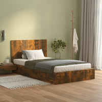 Testiera Letto Rovere Fumo 120x1,5x80 cm in Legno Multistrato 816970