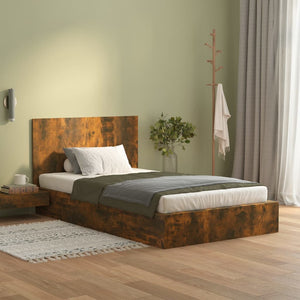 Testiera Letto Rovere Fumo 120x1,5x80 cm in Legno Multistrato 816970