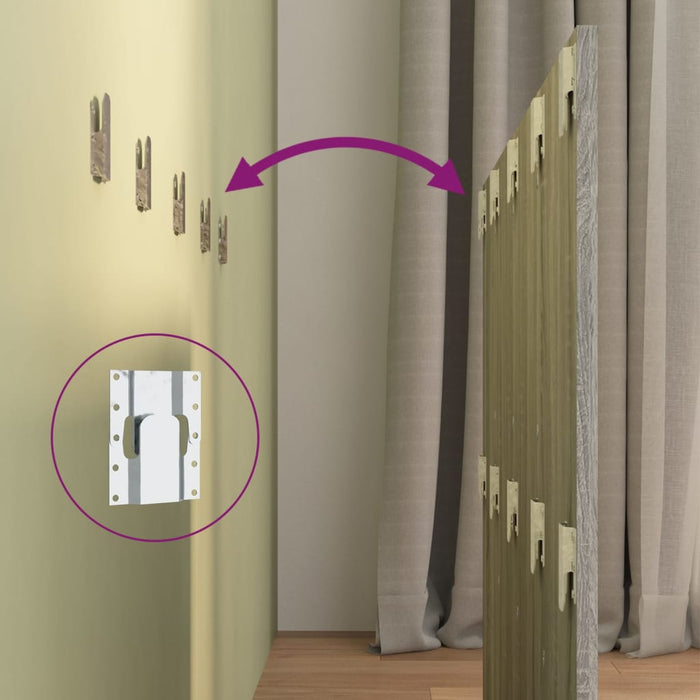 Testiera Letto Grigio Sonoma 120x1,5x80 cm Legno Ingegnerizzato 816971