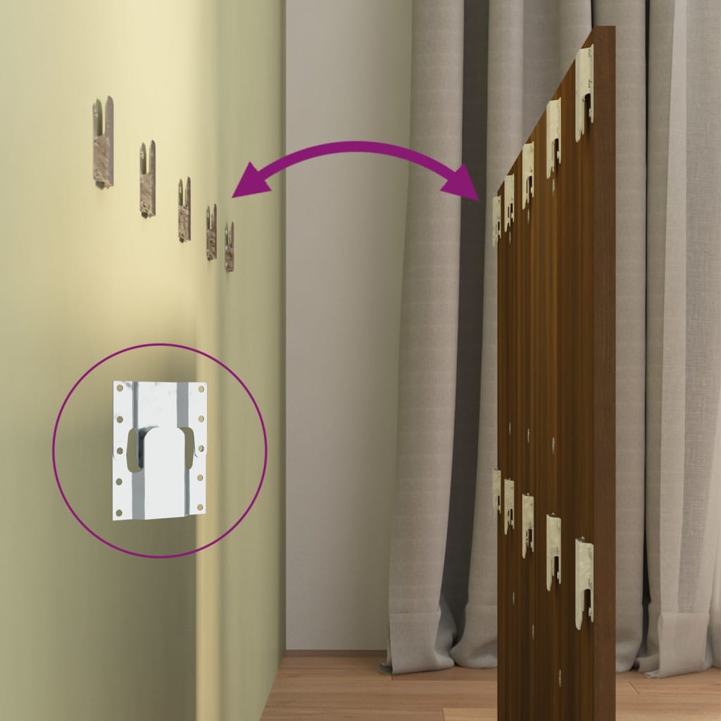 Testiera Letto Rovere Marrone 120x1,5x80cm in Legno Multistrato