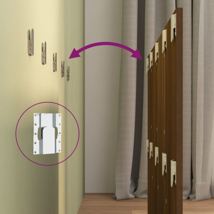 Testiera Letto Rovere Marrone 120x1,5x80cm in Legno Multistrato