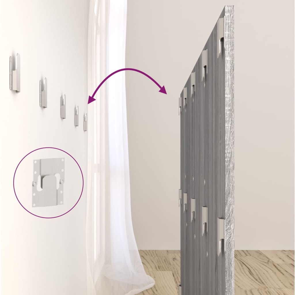 Testiera Letto Grigio Sonoma 160x1,5x80 cm Legno Ingegnerizzato cod mxl 66574