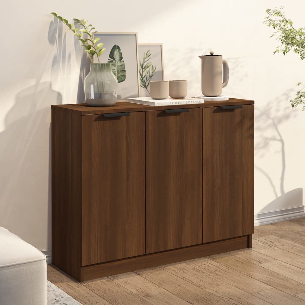 Credenza Rovere Marrone 90,5x30x70 cm in Legno Multistrato 817026