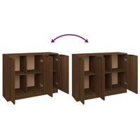 Credenza Rovere Marrone 90,5x30x70 cm in Legno Multistrato 817026