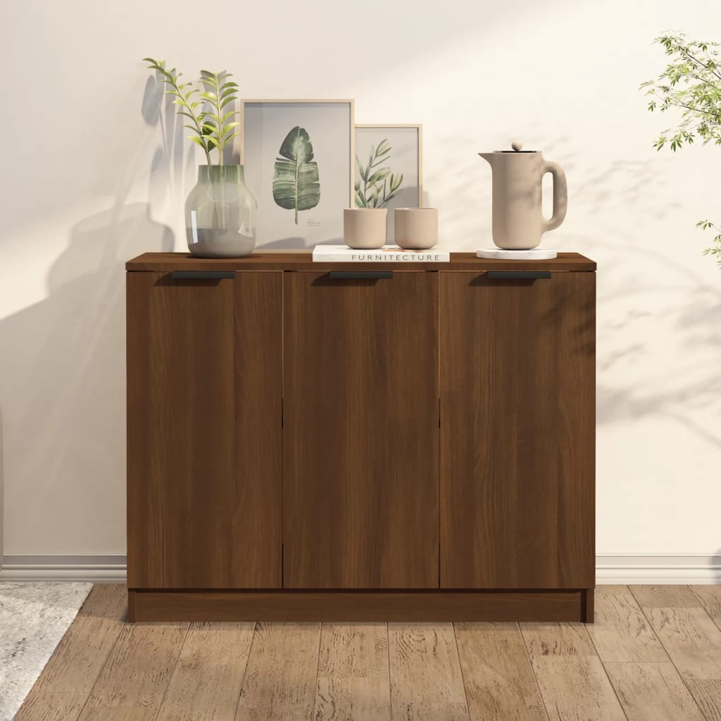Credenza Rovere Marrone 90,5x30x70 cm in Legno Multistrato 817026