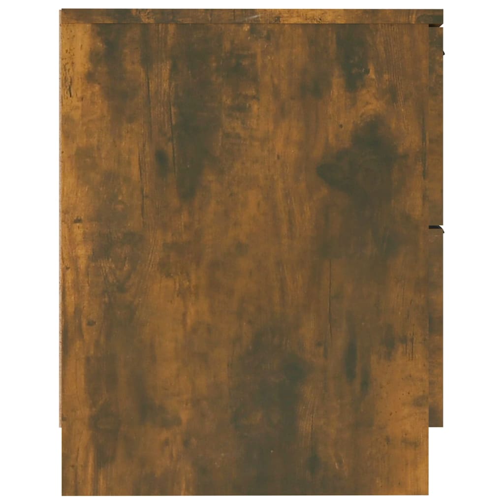 Comodini 2 pz Rovere Fumo in Legno Multistrato 817034