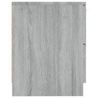 Comodini 2 pz-Set di 2 Tavolino da notte Grigio Sonoma in Legno Multistrato