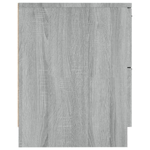 Comodini 2 pz-Set di 2 Tavolino da notte Grigio Sonoma in Legno Multistrato