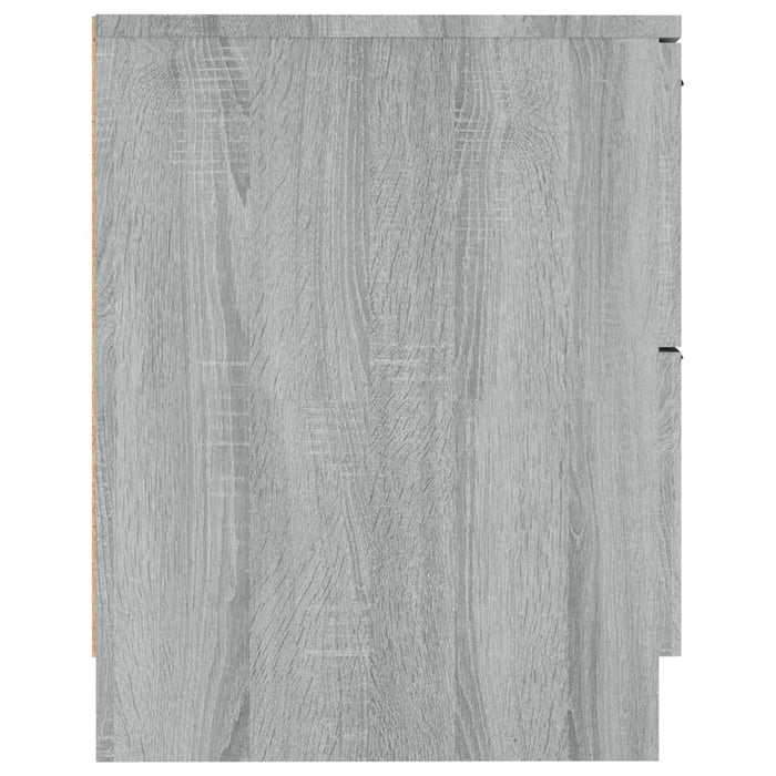 Comodini 2 pz-Set di 2 Tavolino da notte Grigio Sonoma in Legno Multistrato
