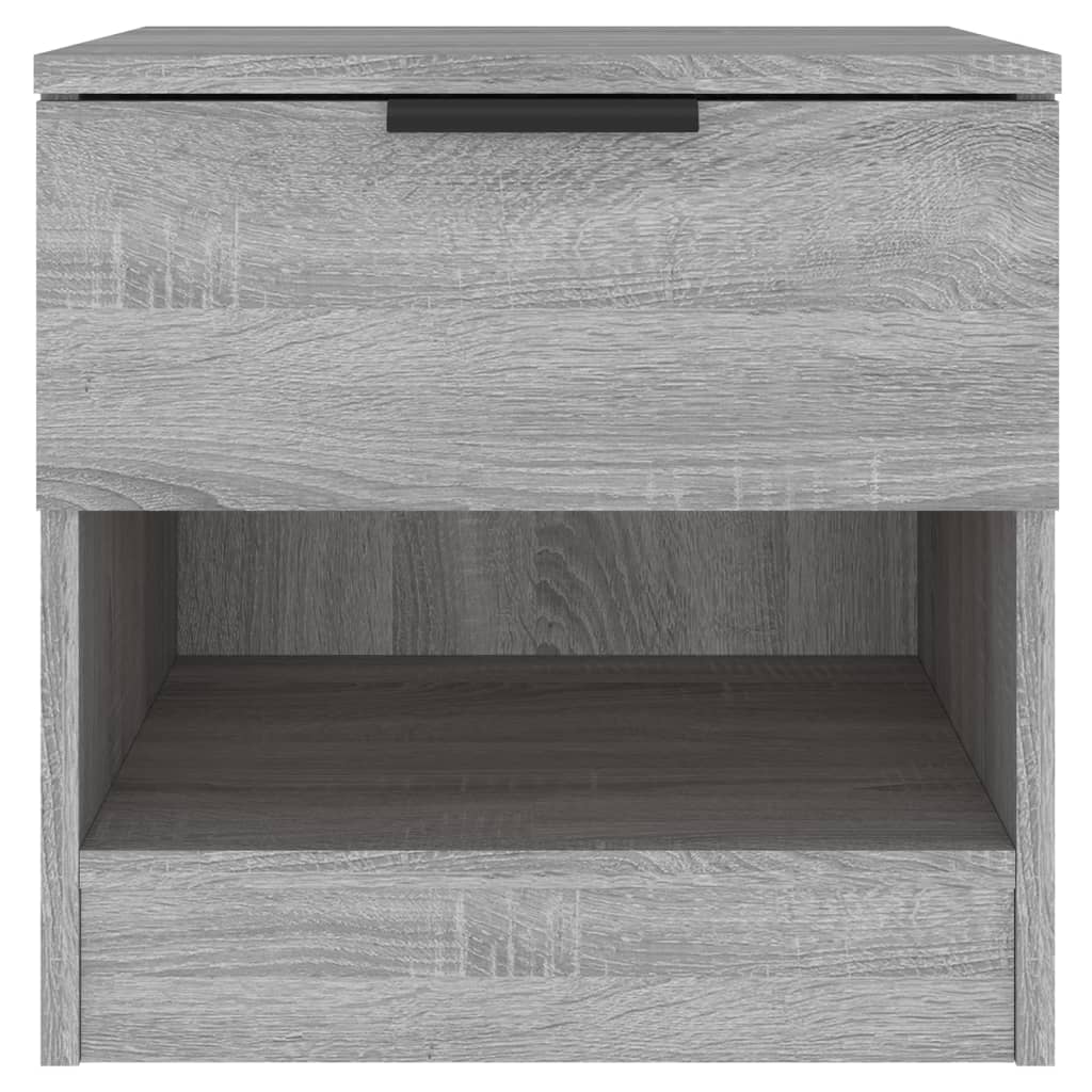 Comodini 2pz Grigio Sonoma in Legno Multistrato 817048