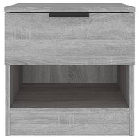 Comodini 2pz Grigio Sonoma in Legno Multistrato 817048
