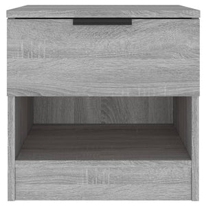 Comodini 2pz Grigio Sonoma in Legno Multistrato 817048