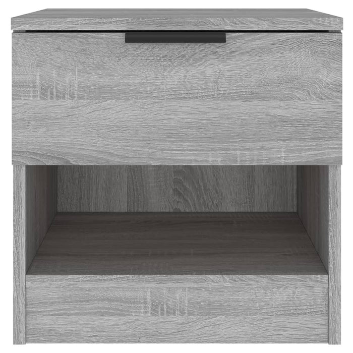 Comodini 2pz Grigio Sonoma in Legno Multistrato 817048