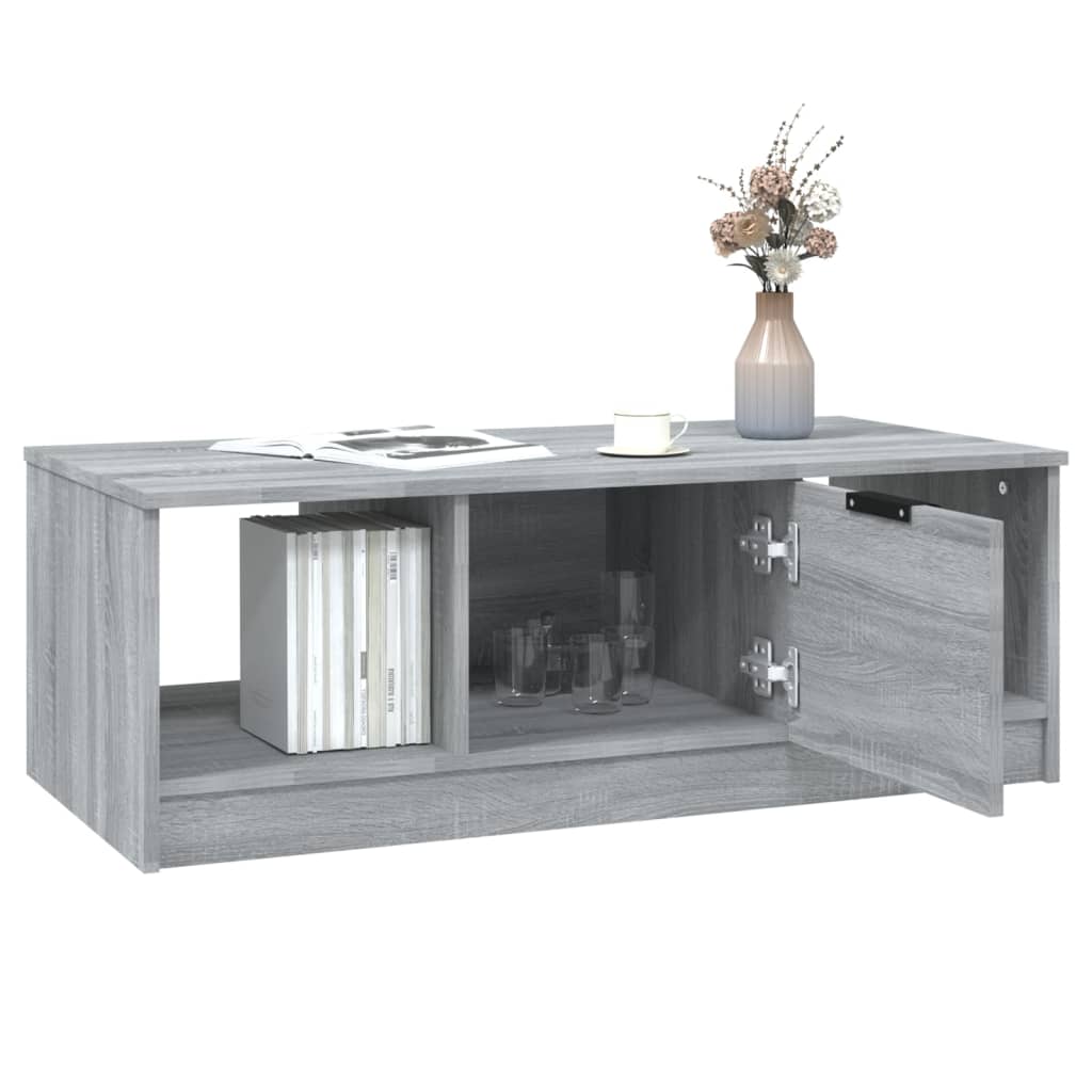 Tavolino da Salotto Grigio Sonoma 102x50x36cm Legno Multistrato cod mxl 7221