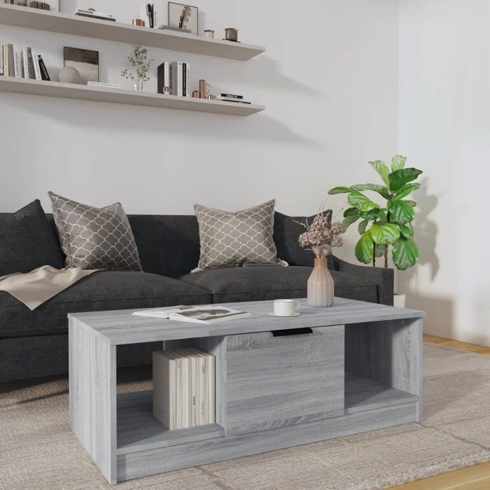 Tavolino da Salotto Grigio Sonoma 102x50x36cm Legno Multistrato cod mxl 7221