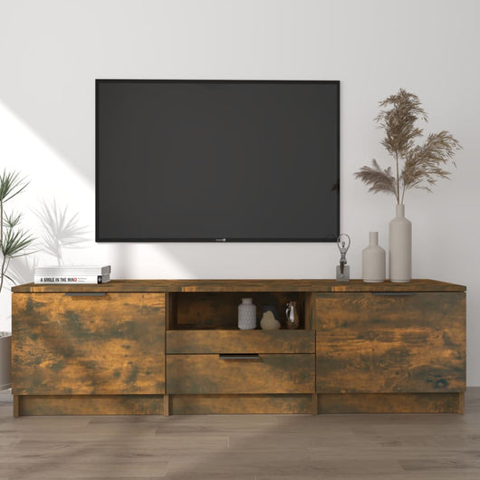 Mobile TV-Credenza per TV-Console TV Rovere Fumo 140x35x40 cm in Legno Ingegnerizzato