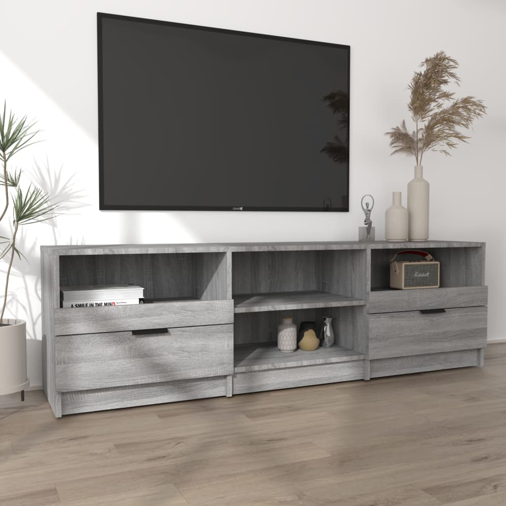 Mobile TV Grigio Sonoma 150x33,5x45 cm in Legno Ingegnerizzato cod mxl 24838