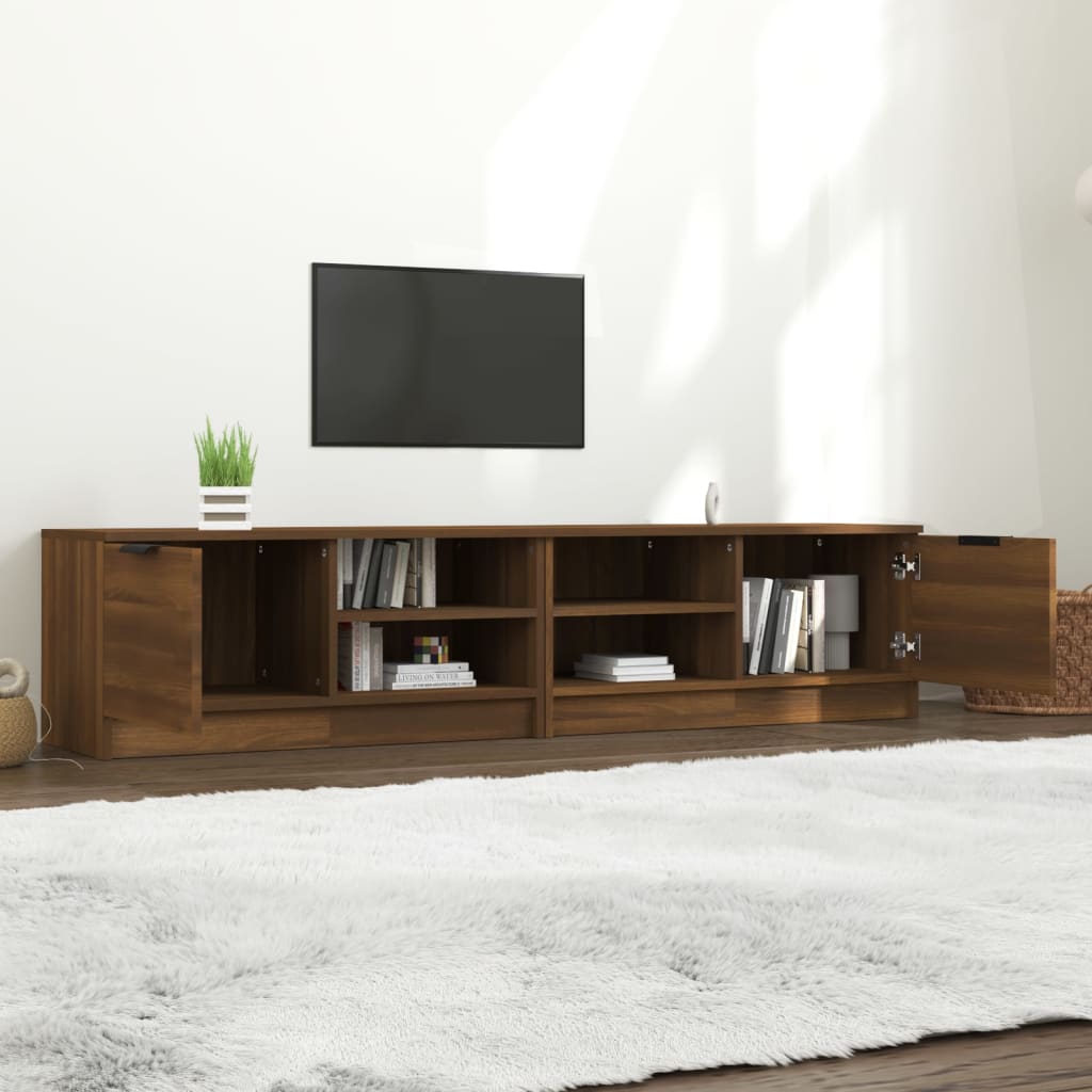 Mobili TV 2 pz Rovere Marrone 80x35x36,5cm in Legno Multistrato cod mxl 7556
