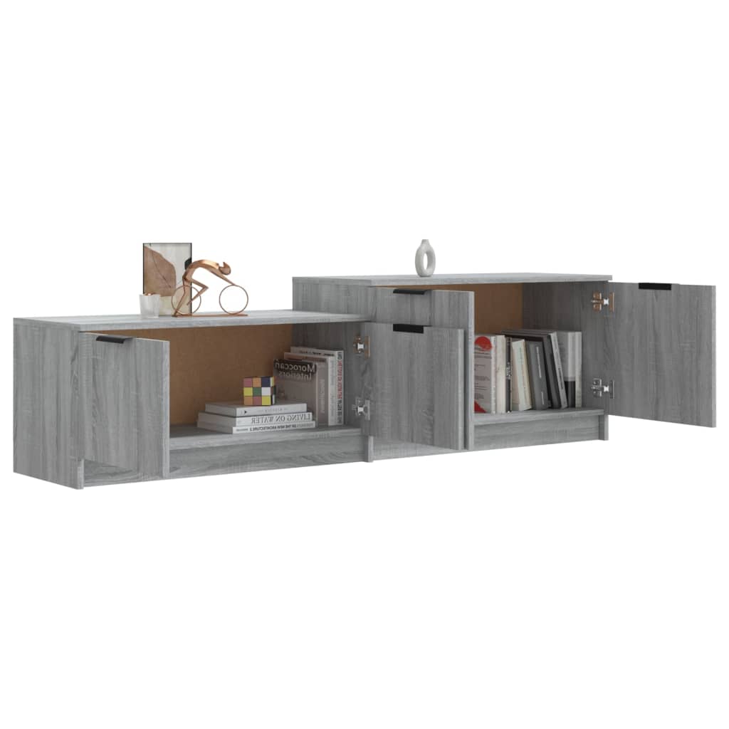 Mobile TV Grigio Sonoma 158,5x36x45 cm in Legno Multistrato 817124