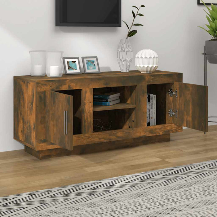 Mobile TV-Credenza per TV-Console TV Rovere Fumo 102x35x45 cm in Legno Multistrato 333478