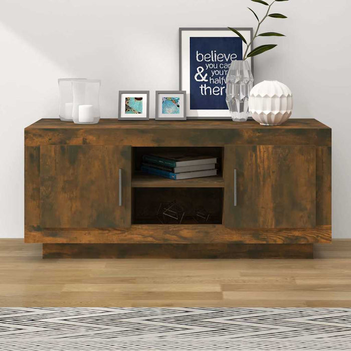 Mobile TV-Credenza per TV-Console TV Rovere Fumo 102x35x45 cm in Legno Multistrato 333478
