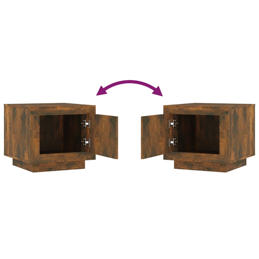 Tavolino da Salotto Rovere Fumo 51x50x45cm in Legno Multistrato 817228