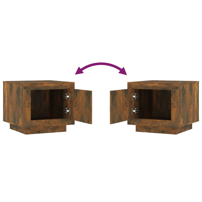 Tavolino da Salotto Rovere Fumo 51x50x45cm in Legno Multistrato 817228