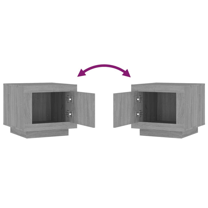 Tavolino da Salotto Grigio Sonoma 51x50x45cm Legno Multistrato