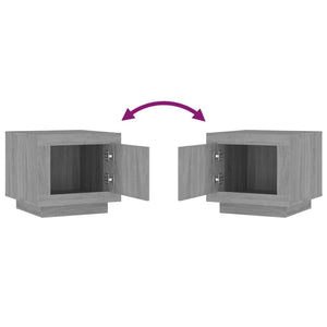 Tavolino da Salotto-Tavolino da soggiorno-Tavolo Grigio Sonoma 51x50x45cm Legno Multistrato