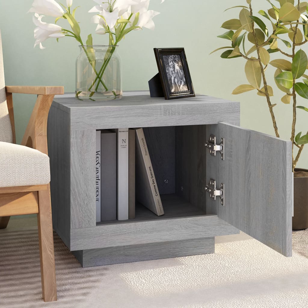 Tavolino da Salotto-Tavolino da soggiorno-Tavolo Grigio Sonoma 51x50x45cm Legno Multistrato