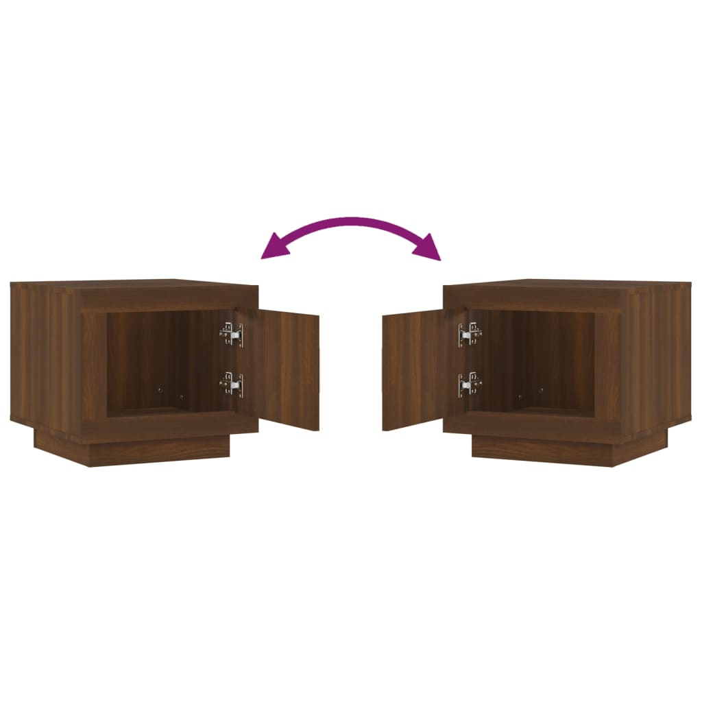 Tavolino da Salotto Rovere Marrone 51x50x45 cm Legno Compensato