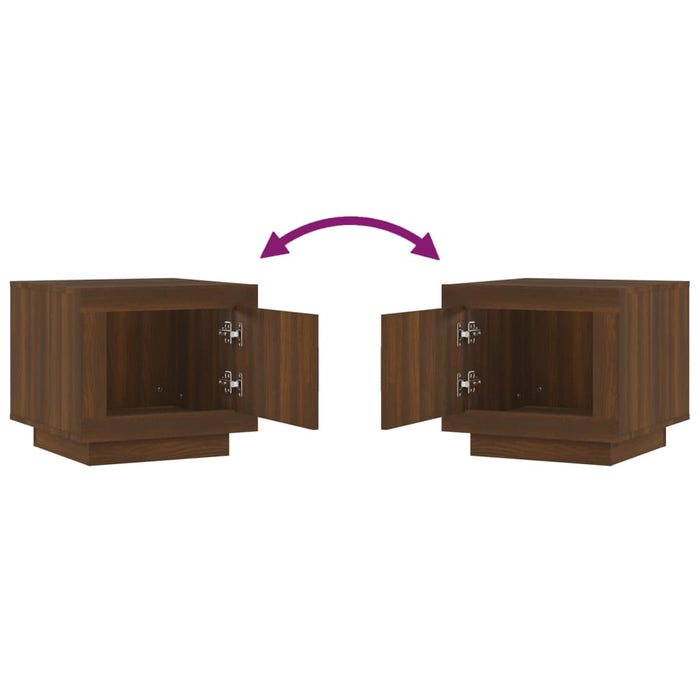 Tavolino da Salotto Rovere Marrone 51x50x45cm Legno Multistrato 817230