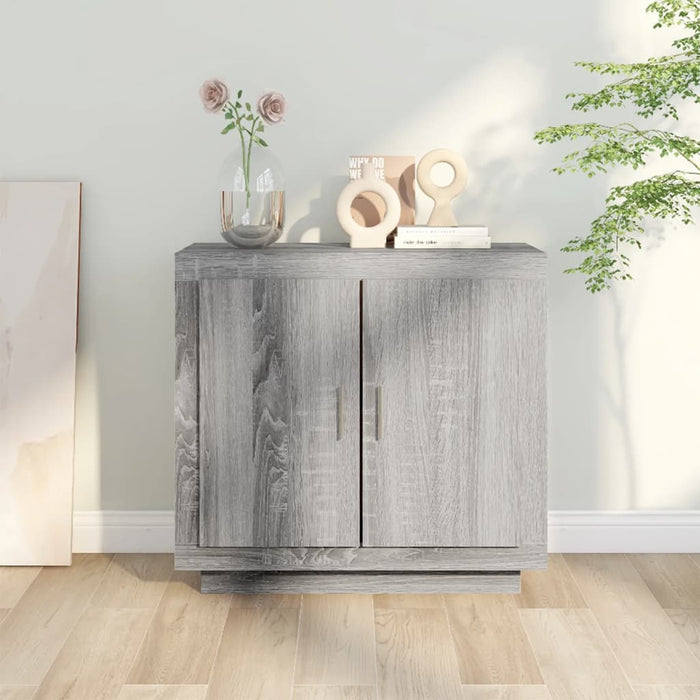 Credenza Grigio Sonoma 80x40x75 cm in Legno Multistrato 817235