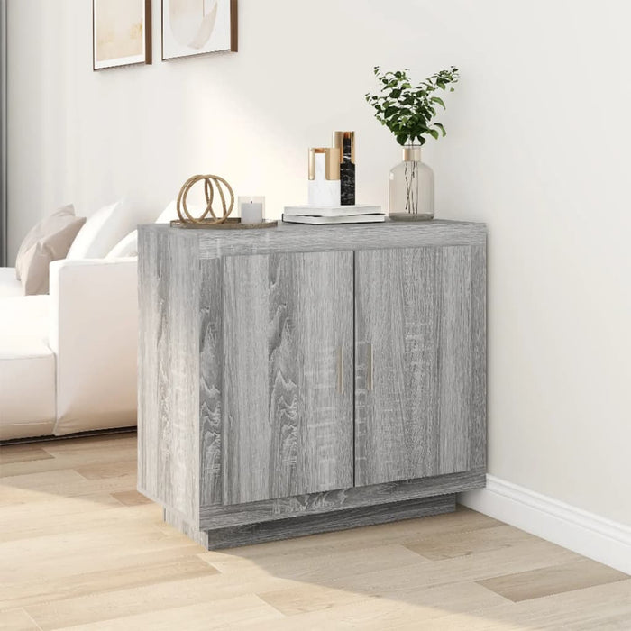 Credenza Grigio Sonoma 80x40x75 cm in Legno Multistrato 817235