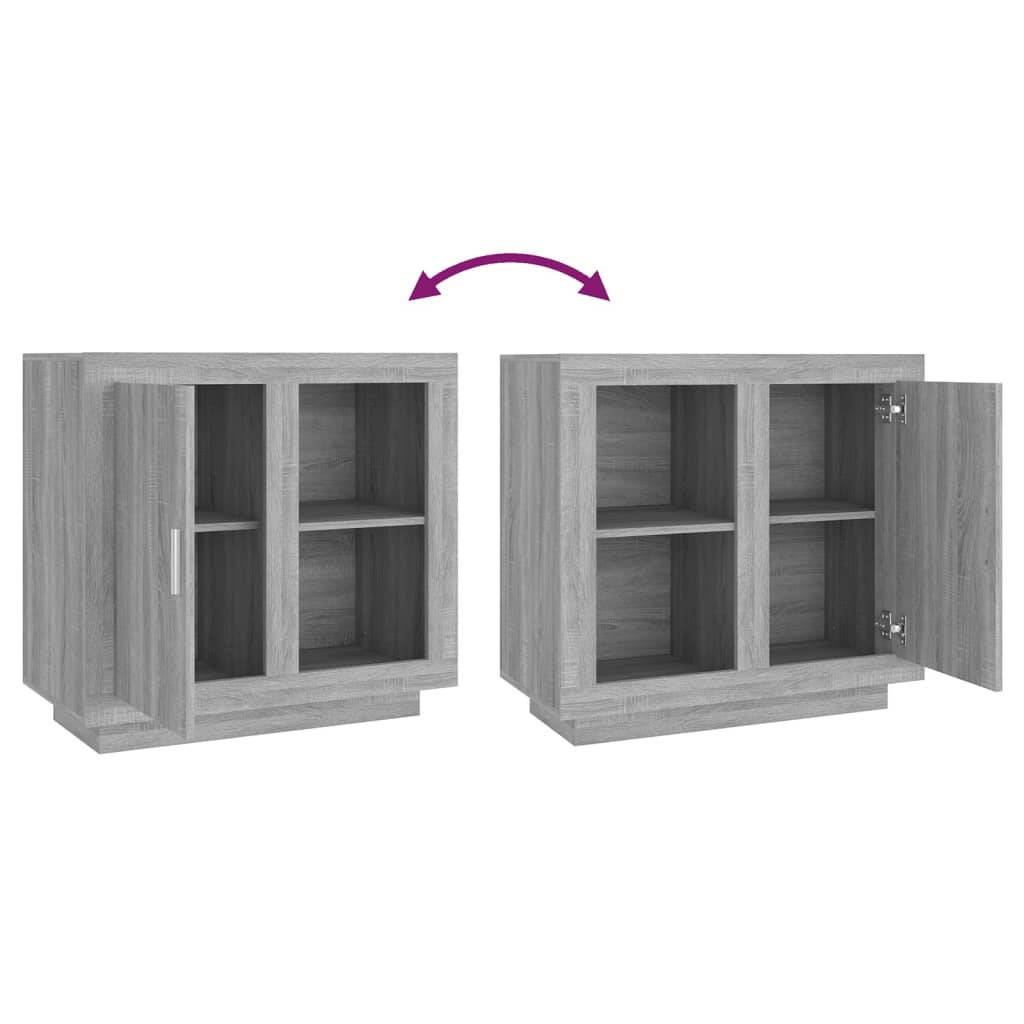 Credenza Grigio Sonoma 80x40x75 cm