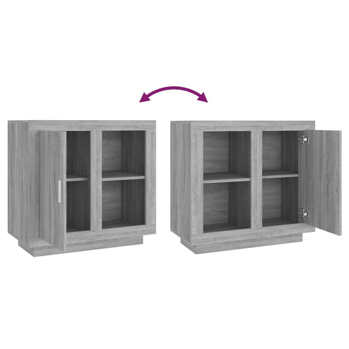 Credenza cassettiera mobile contenitore organizer cucina soggiorno salotto sonoma 80 x 40 x 75 cm grigio 02_0036538