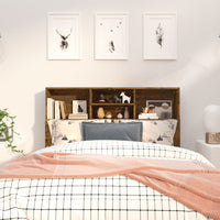 Testiera con Scomparti Rovere Fumo 120x19x103,5 cm 817246