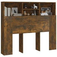 Testiera con Scomparti Rovere Fumo 120x19x103,5 cm 817246