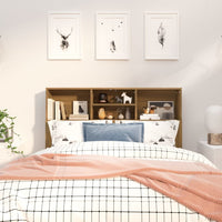 Testiera con Scomparti Rovere Marrone 120x19x103,5 cm 817248