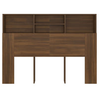 Testiera con Scomparti Rovere Marrone 140x19x103,5 cm