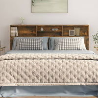 Testiera con Contenitore Rovere Fumo 200x19x103,5 cm 817258