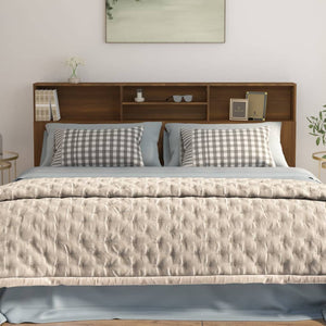 Testiera con Contenitore Rovere Marrone 200x19x103,5 cm 817260