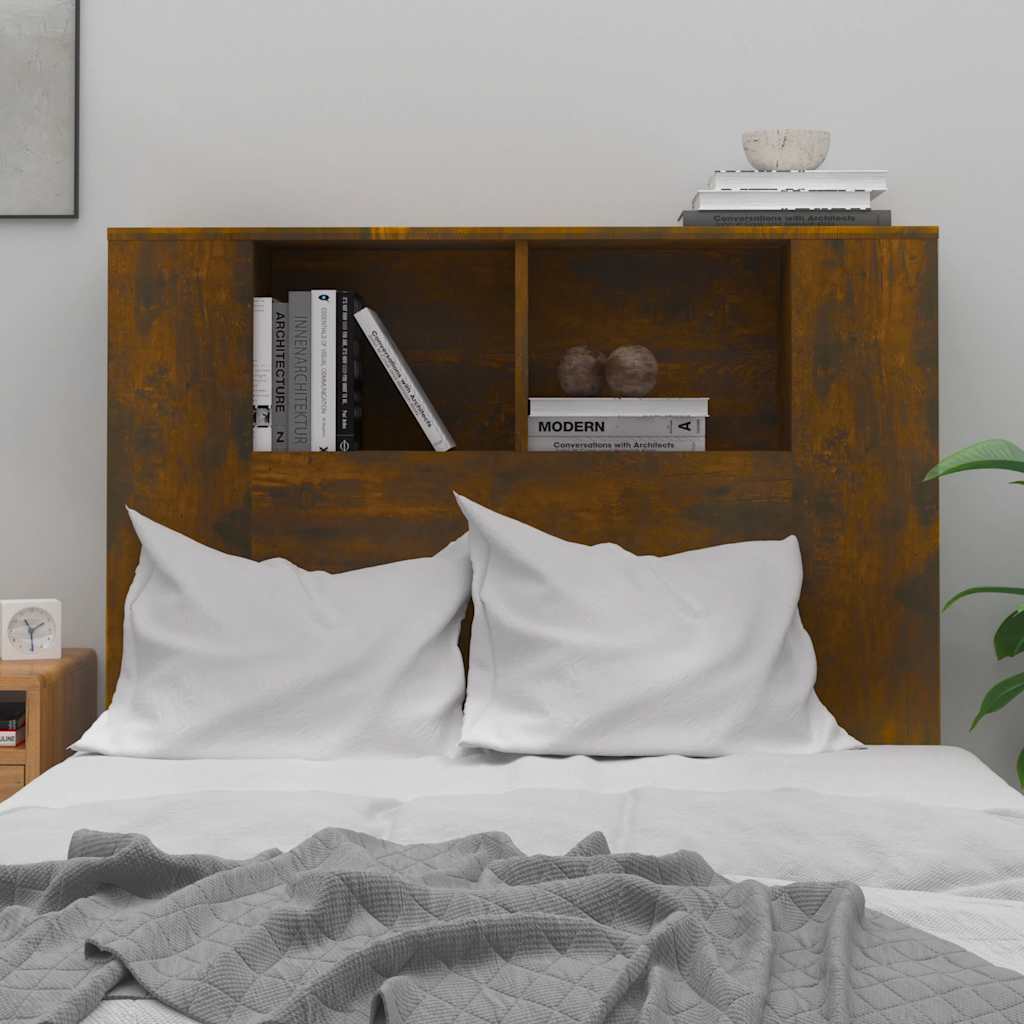 Testiera con Scomparti Rovere Fumo 100x18,5x104,5 cm