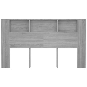 Testiera Letto con Scomparti Grigio Sonoma 180x18,5x104,5 cm 817277