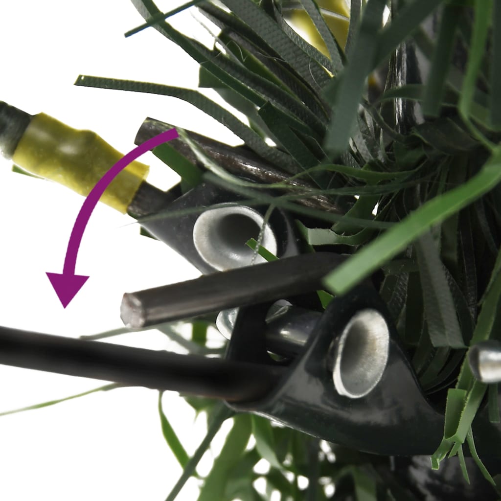 Albero di Natale Preilluminato con Pigne Verde 150 cm PVC e PE 344288