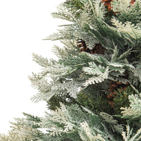 Albero di Natale Preilluminato con Pigne Verde 150 cm PVC e PE 344296